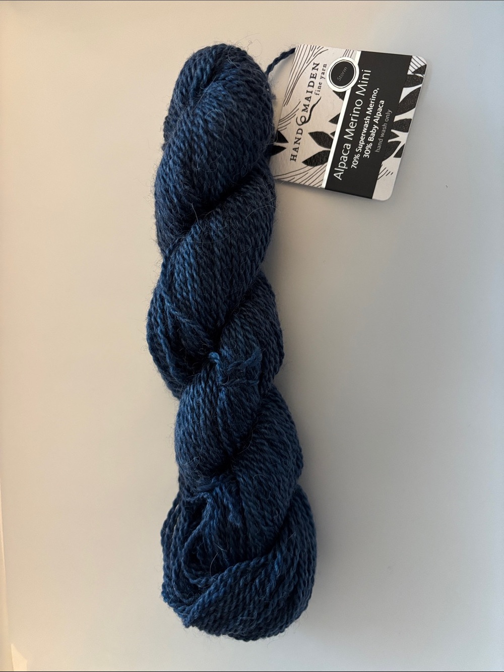 Hand Maiden Fine Yarn Alpaca Merino Mini Yarn Storm Hand Dyed in Canada NEW